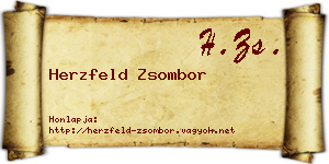 Herzfeld Zsombor névjegykártya