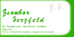 zsombor herzfeld business card